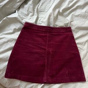 Forever 21 Burgundy Mini Skirt